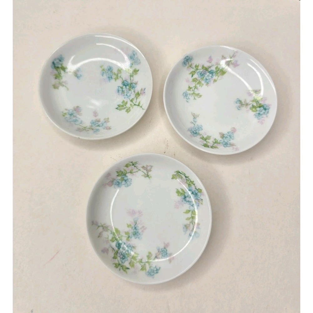 Haviland Limoges France Porcelain Butter Pat Plate 3" Double Mark Schleiger (3)